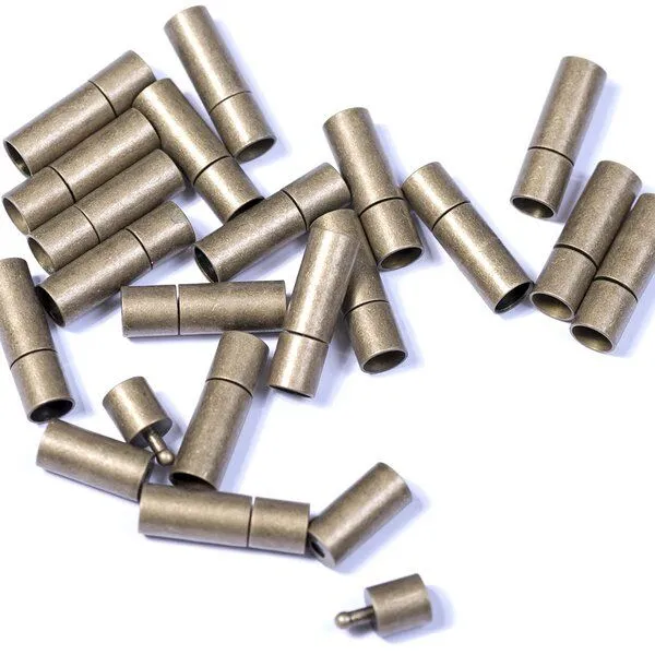 Замочки застежка "кассет", цвет античная бронза, 18х6 мм, отверстие 5 мм