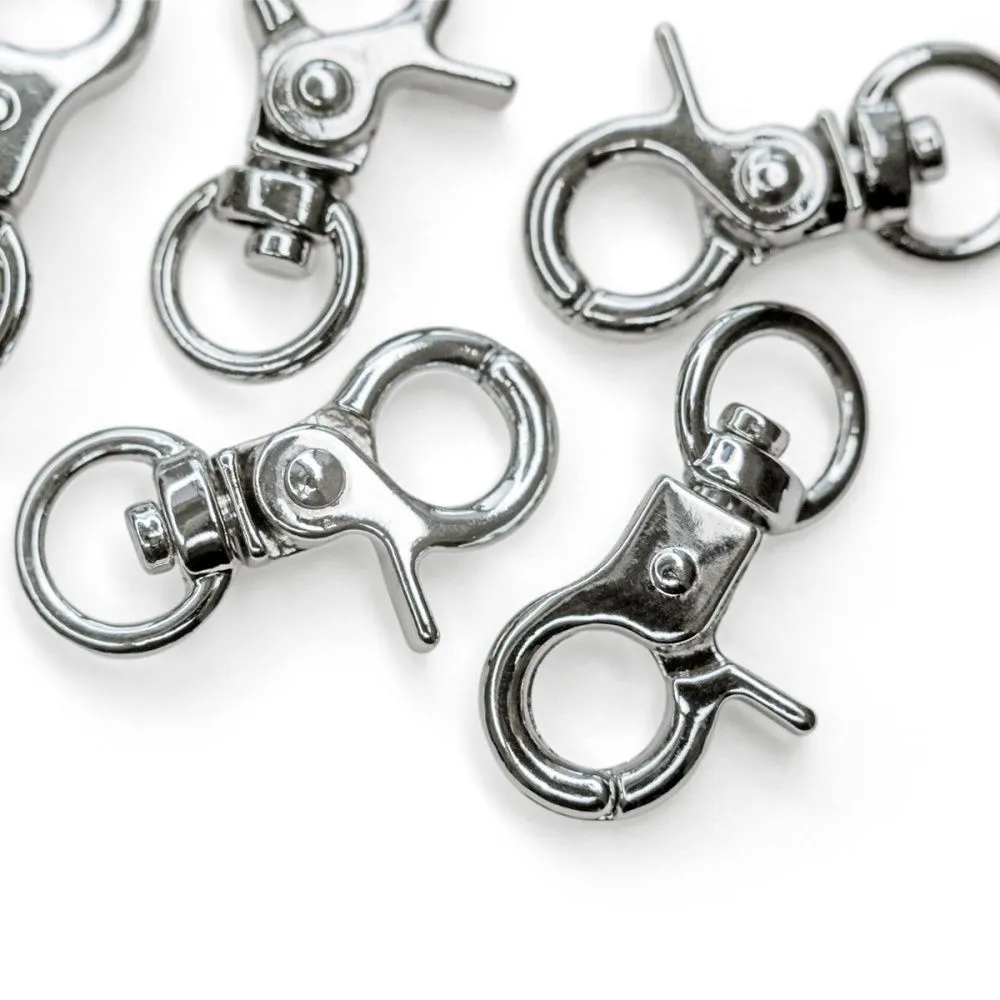 карабин, цвет платина, для брелоков, 30 мм