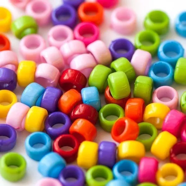 бусина, акрил "рондель", цветовой микс, 8x5.5 мм