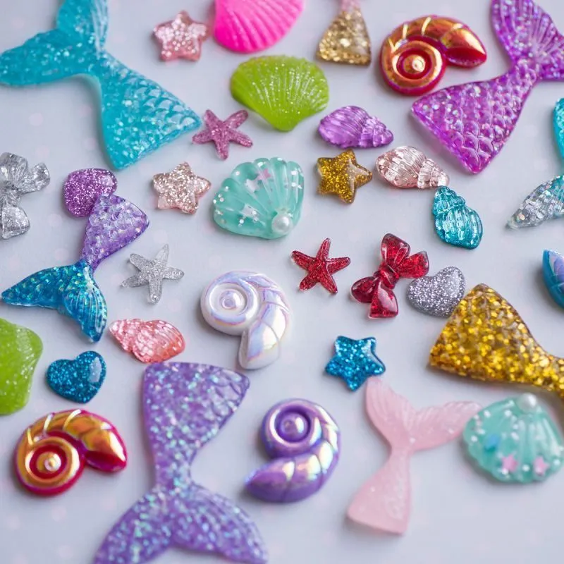 кабошон из смолы "гламур", цветовой и размерный микс