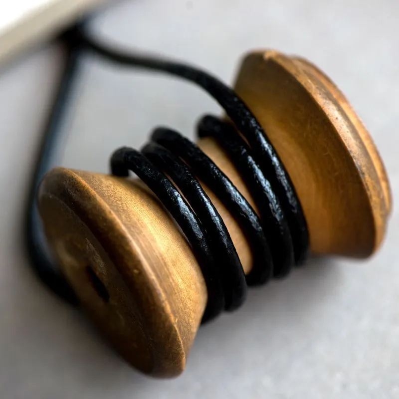 шнур кожаный, цвет черный, диаметр 3 мм