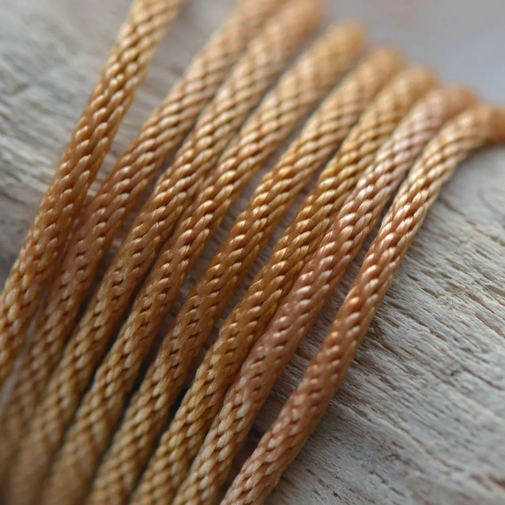 шнур, полиэстер, круглый, цвет карамельный, 2 мм  