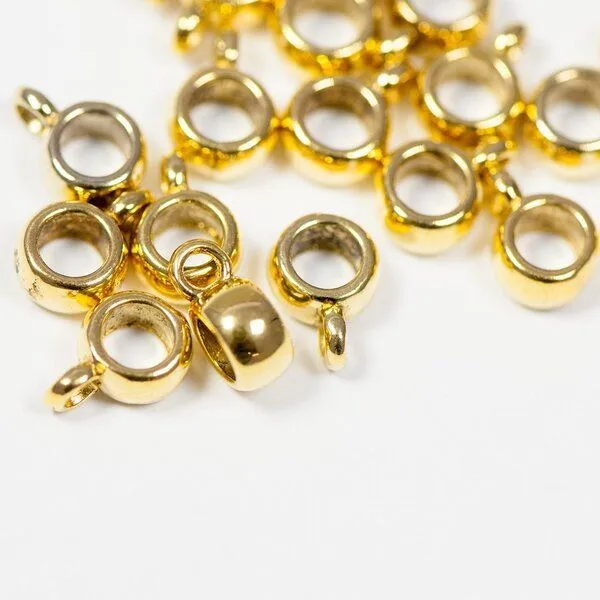 бейл "бочонок", цвет античное золото, 9x6x4 мм