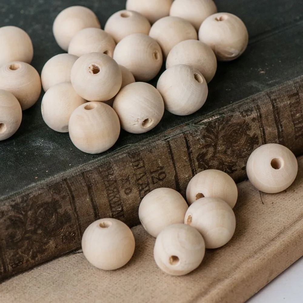 бусина дерево 20, для обвязки, цвет натуральный, 20 мм