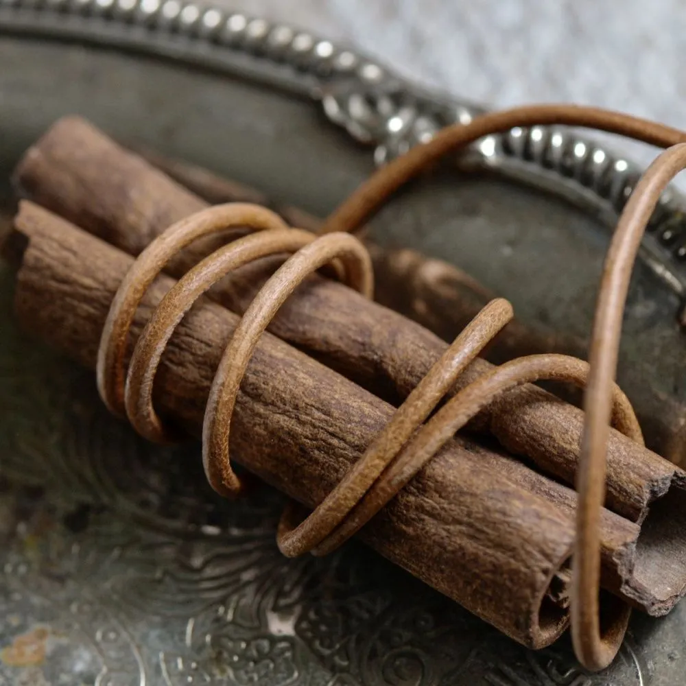 шнур кожаный, цвет коричневый 2, диаметр 2.5 мм