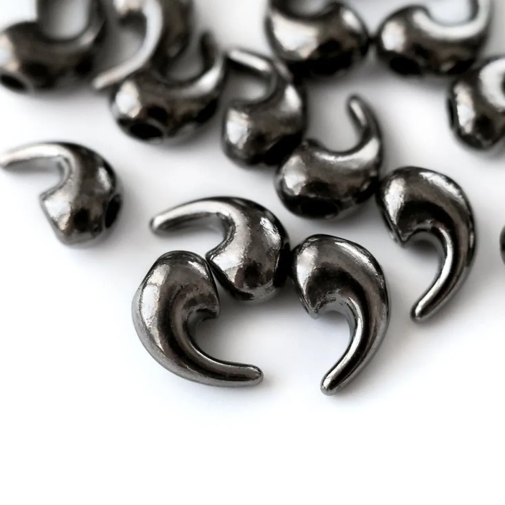 подвеска металлическая "коготь", цвет черный, 16x9x7 мм