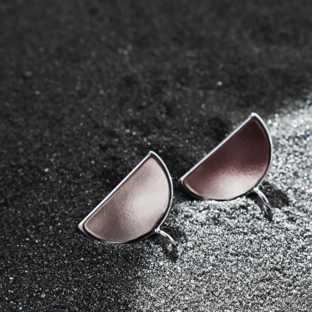 пуссеты "сегмент", покрытие платина, 16x13 мм