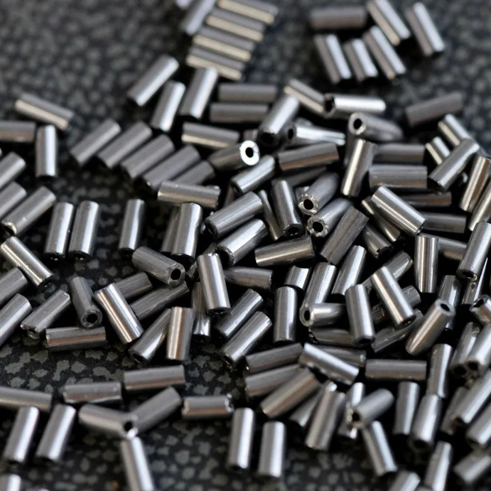 бисер "радуга", стеклярус, цвет графит (уп 7 г)