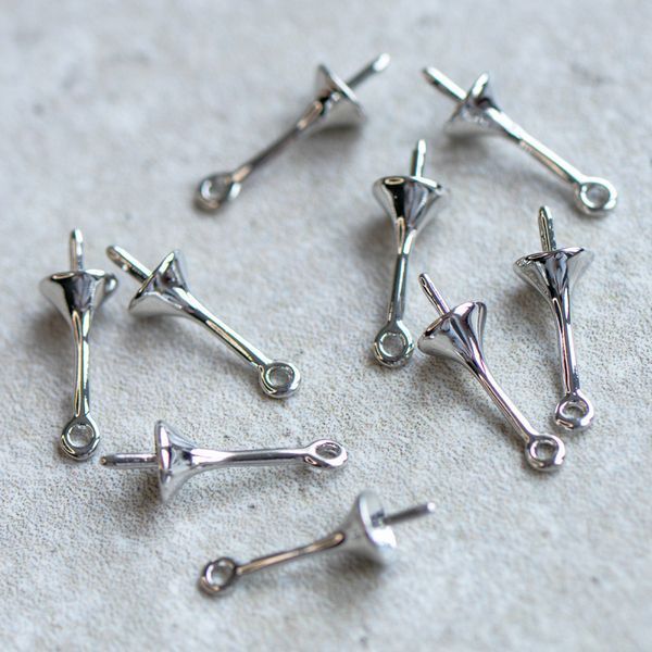 бейл "тромбон", цвет платина, 17x6 мм