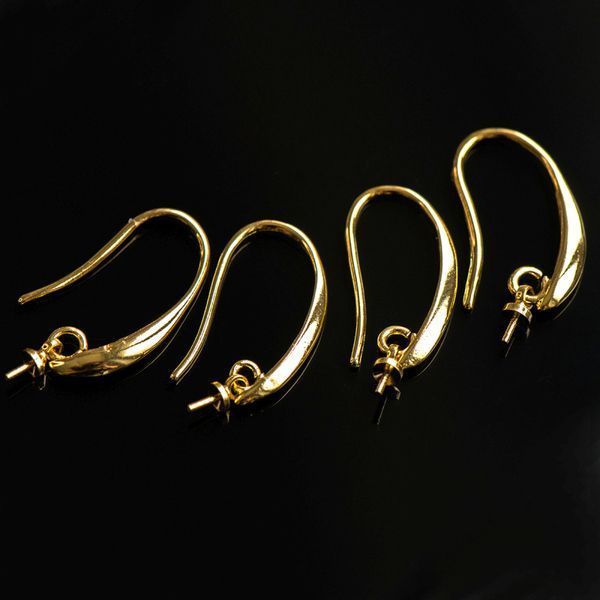 швензы "летиция с бейлом", покрытие золотом, 24x3x2.5 мм