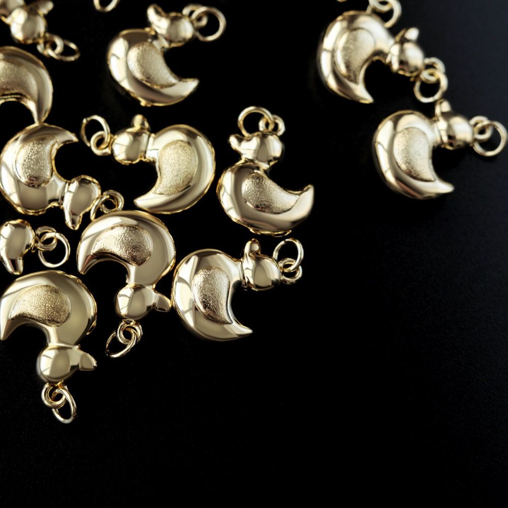 подвеска металл "резиновая уточка", позолота, 18x14x7 мм