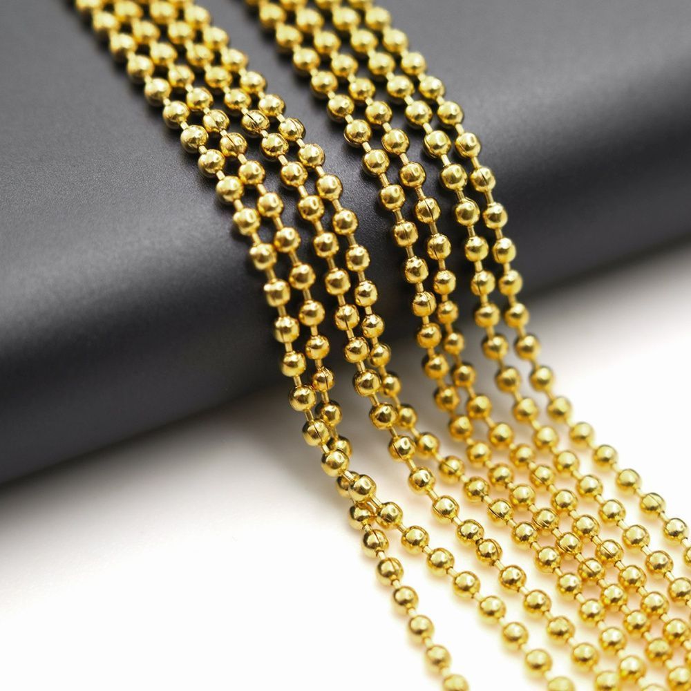 цепочка "шарик", цвет лимонное золото, шарик 1.5 мм