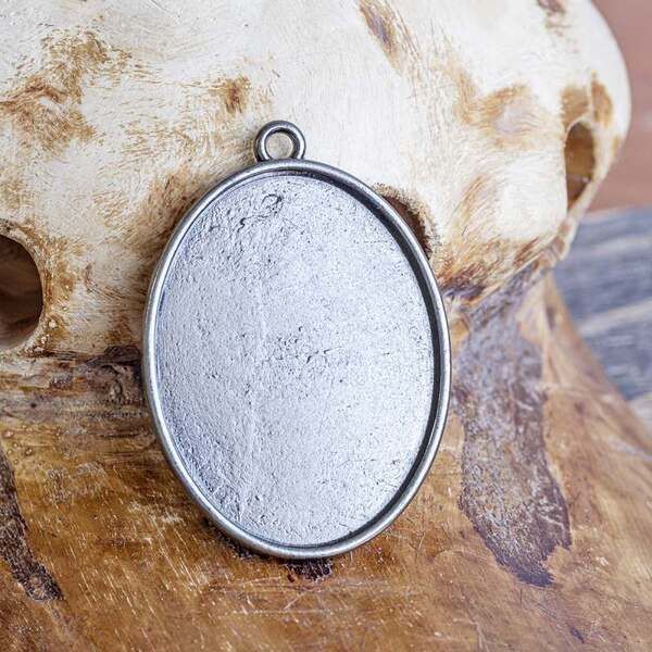 сеттинг овальный "торн", цвет черный, 48x34x3 мм