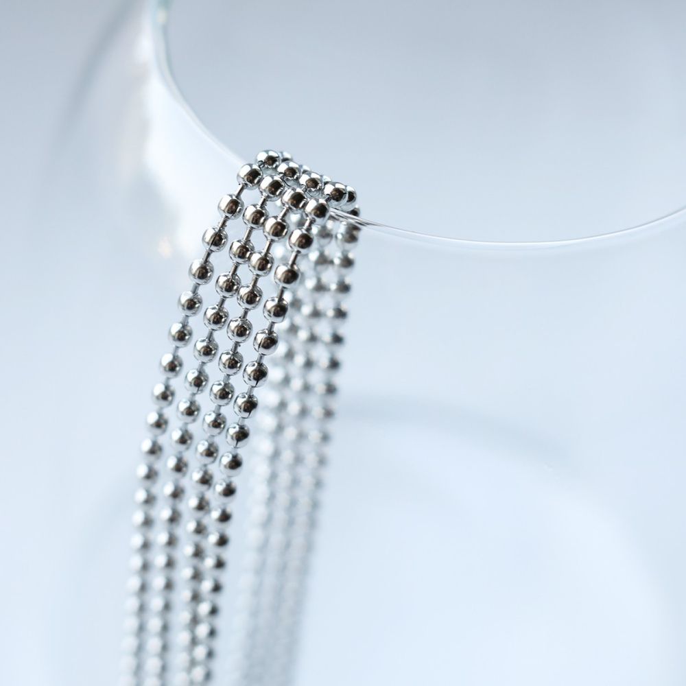 цепочка "шарик 304", цвет стальной, шарик 2.5 мм