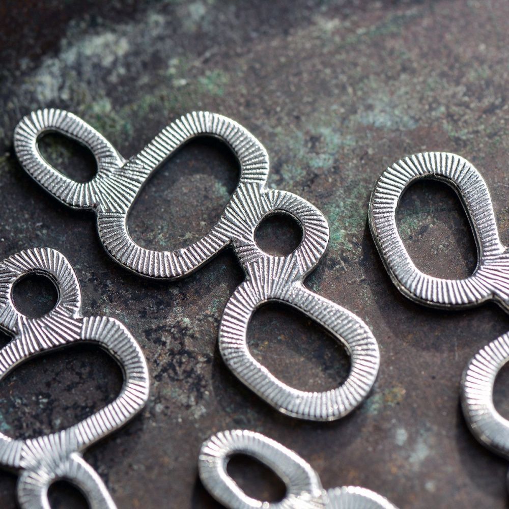 коннектор "баббл", цвет платина, 35x15x1 мм