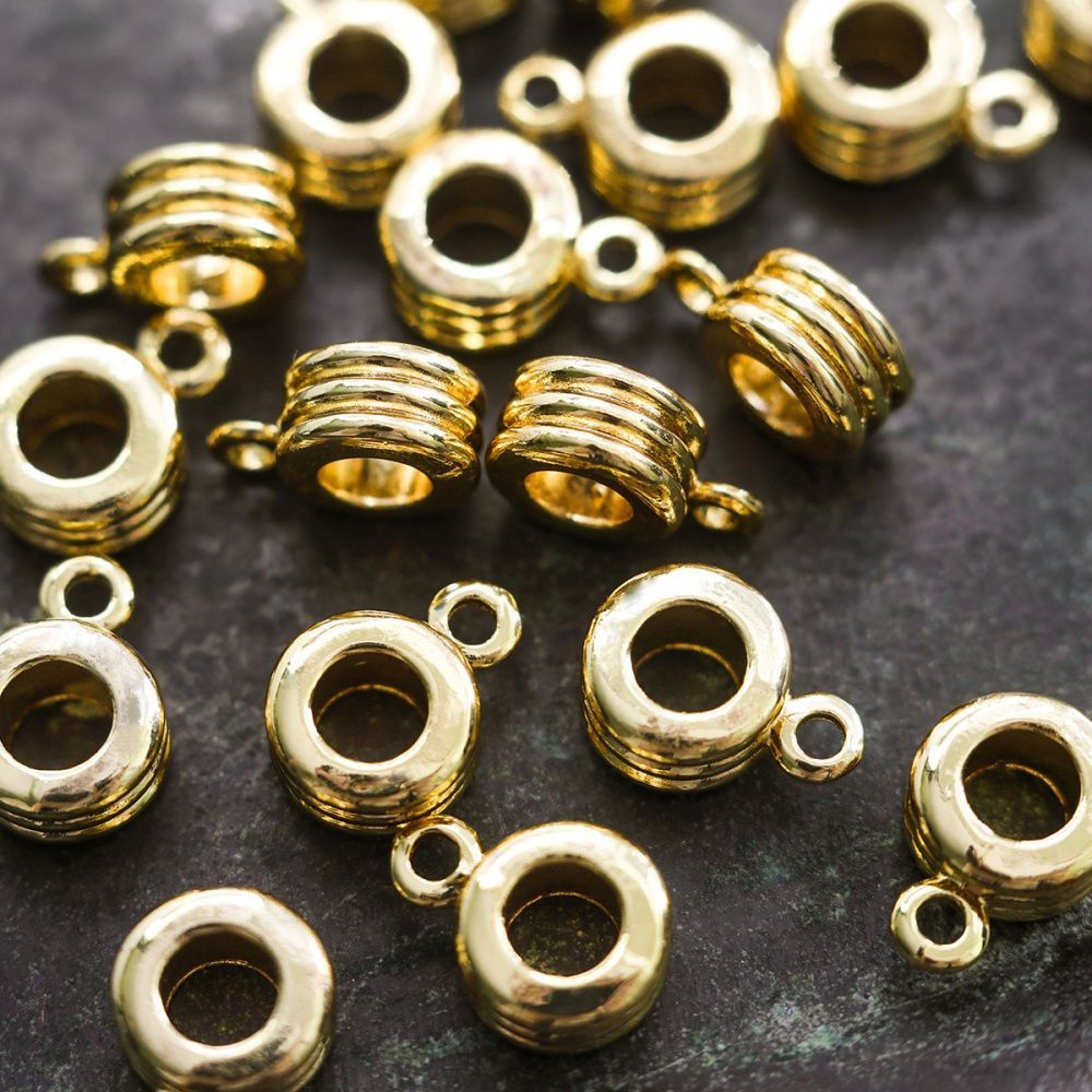 бейл "бублик", позолота, 12х9х5 мм