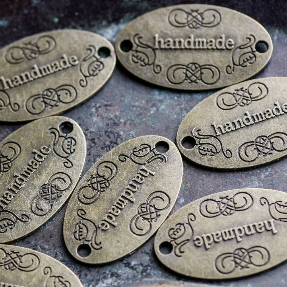 коннектор "handmade", цвет античная бронза, 32х19x1мм