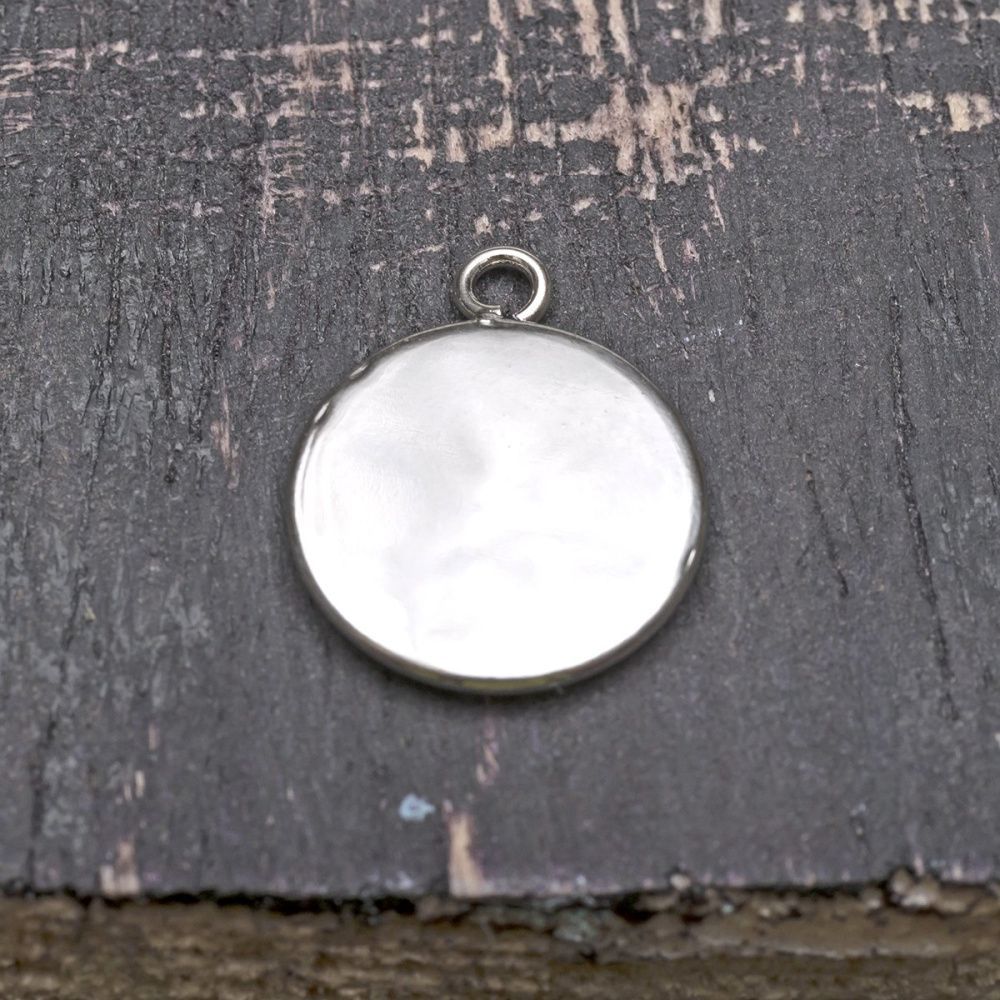 сеттинг круглый "лима", цвет платина, 17х14х2 мм