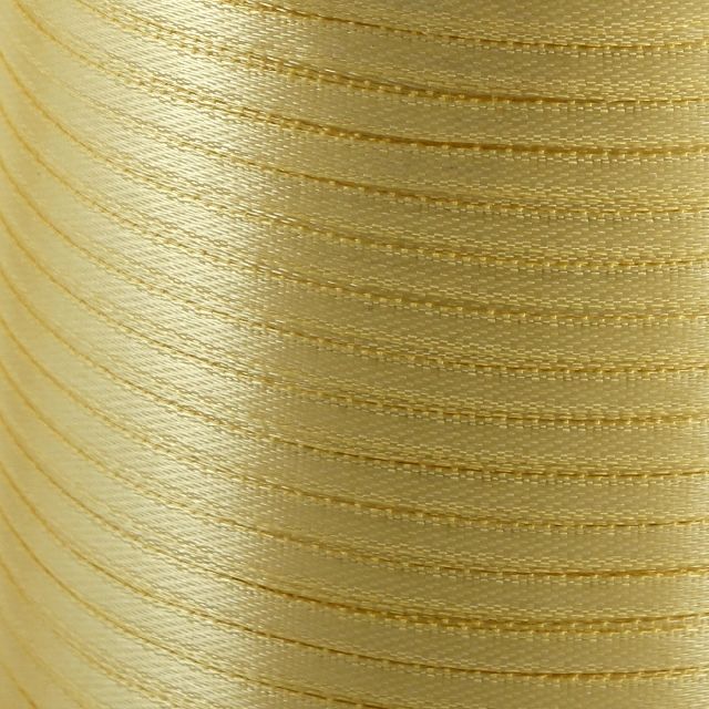 лента, атлас, цвет бледно-желтый, ширина 3 мм ленты