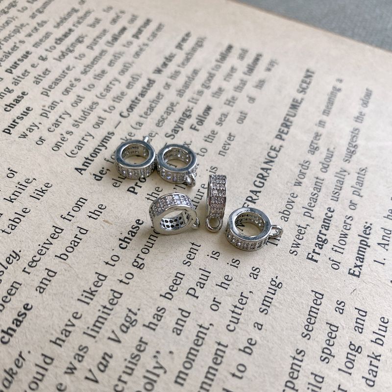 бейл "адель", с цирконием, цвет платина, 10x7.5x3 мм