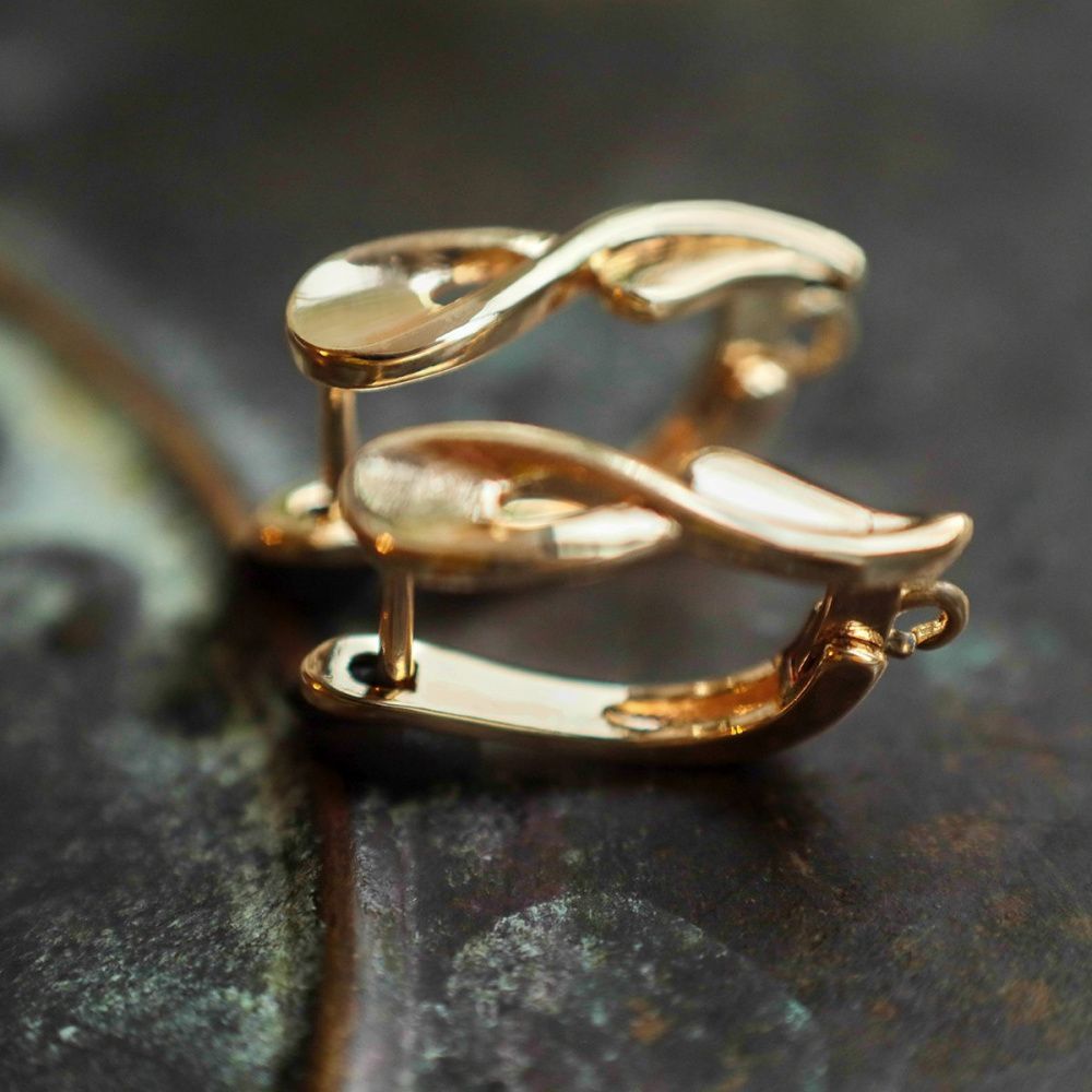 швензы "вивиан", позолоченные, 18x11.5x5 мм 