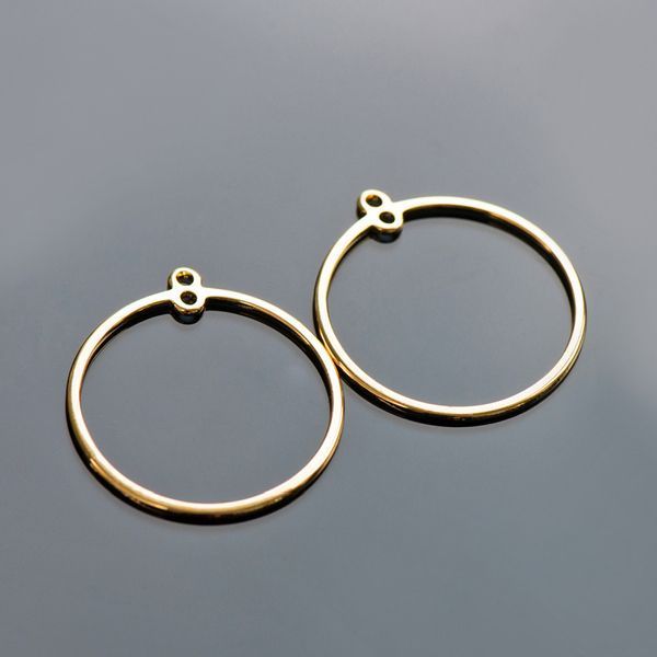 коннектор "ринг", позолота,  27.5x25x1 мм