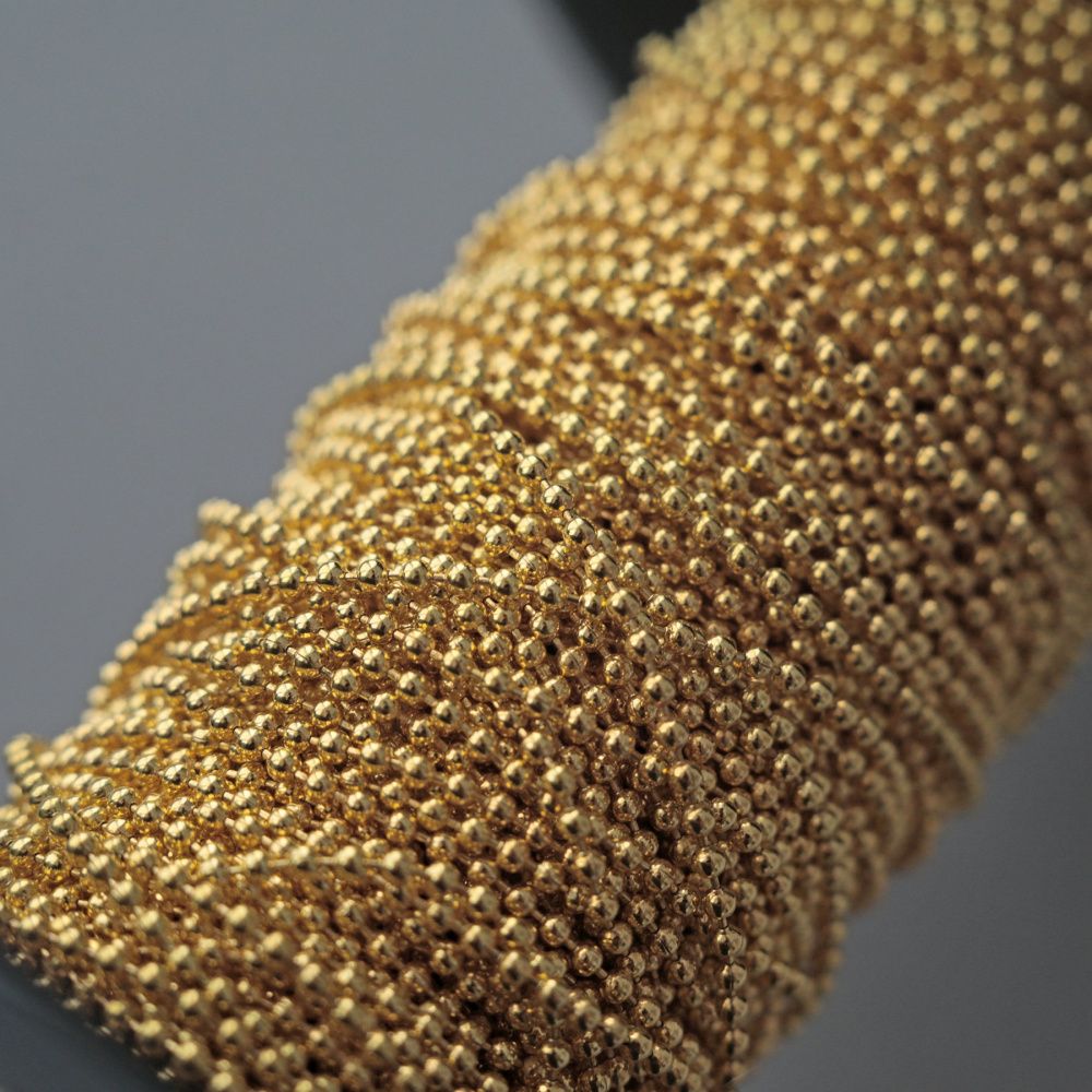 цепочка "шарик", цвет золото, шарик 1.5 мм