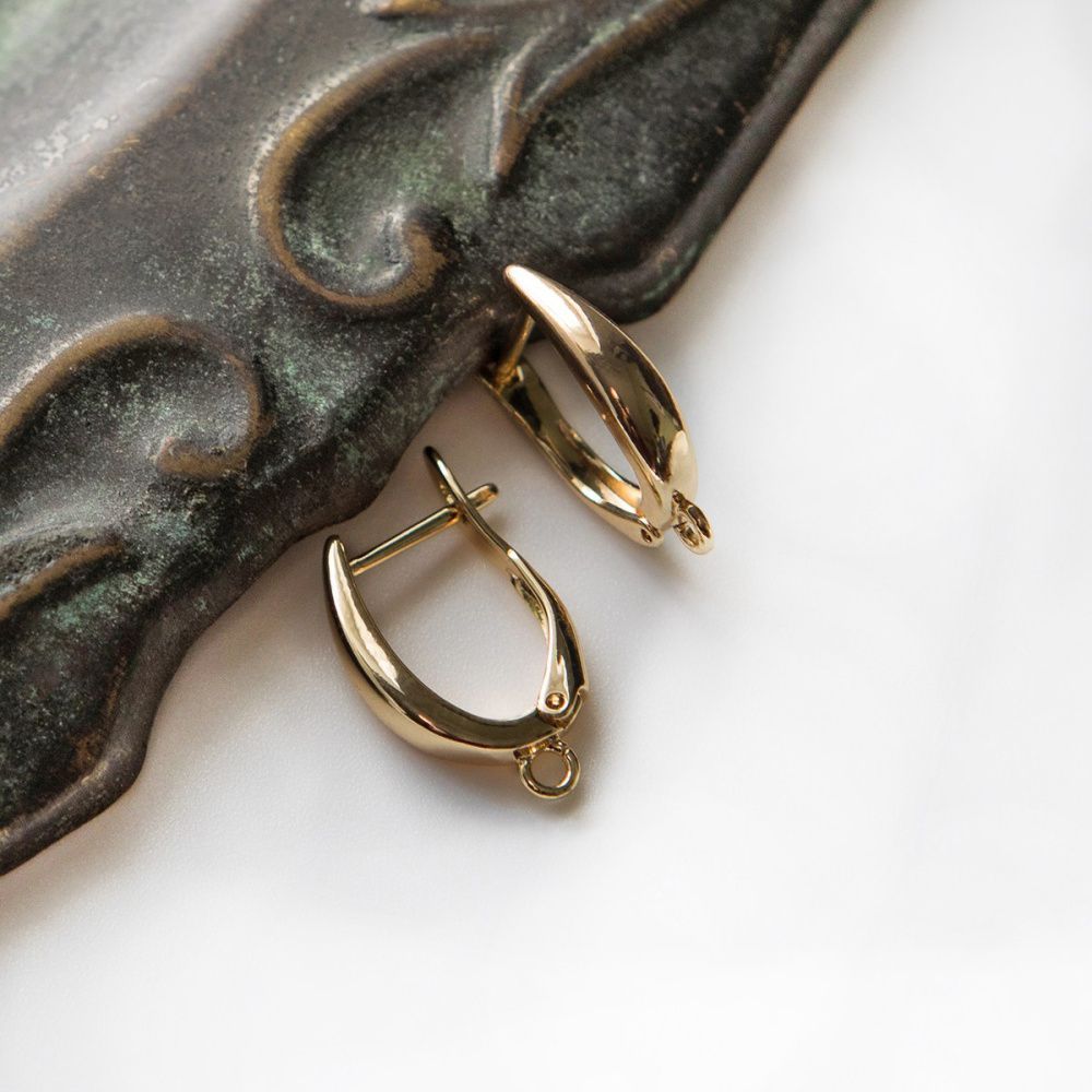 швензы "алисия", позолота, 21x12x3.5 мм 