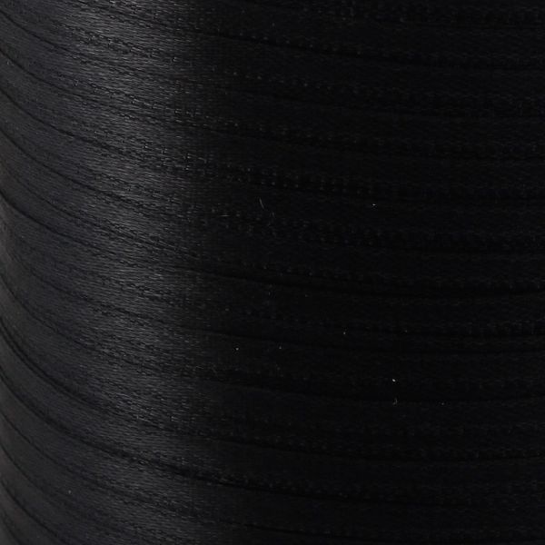 лента, атлас, цвет черный, ширина 3 мм ленты