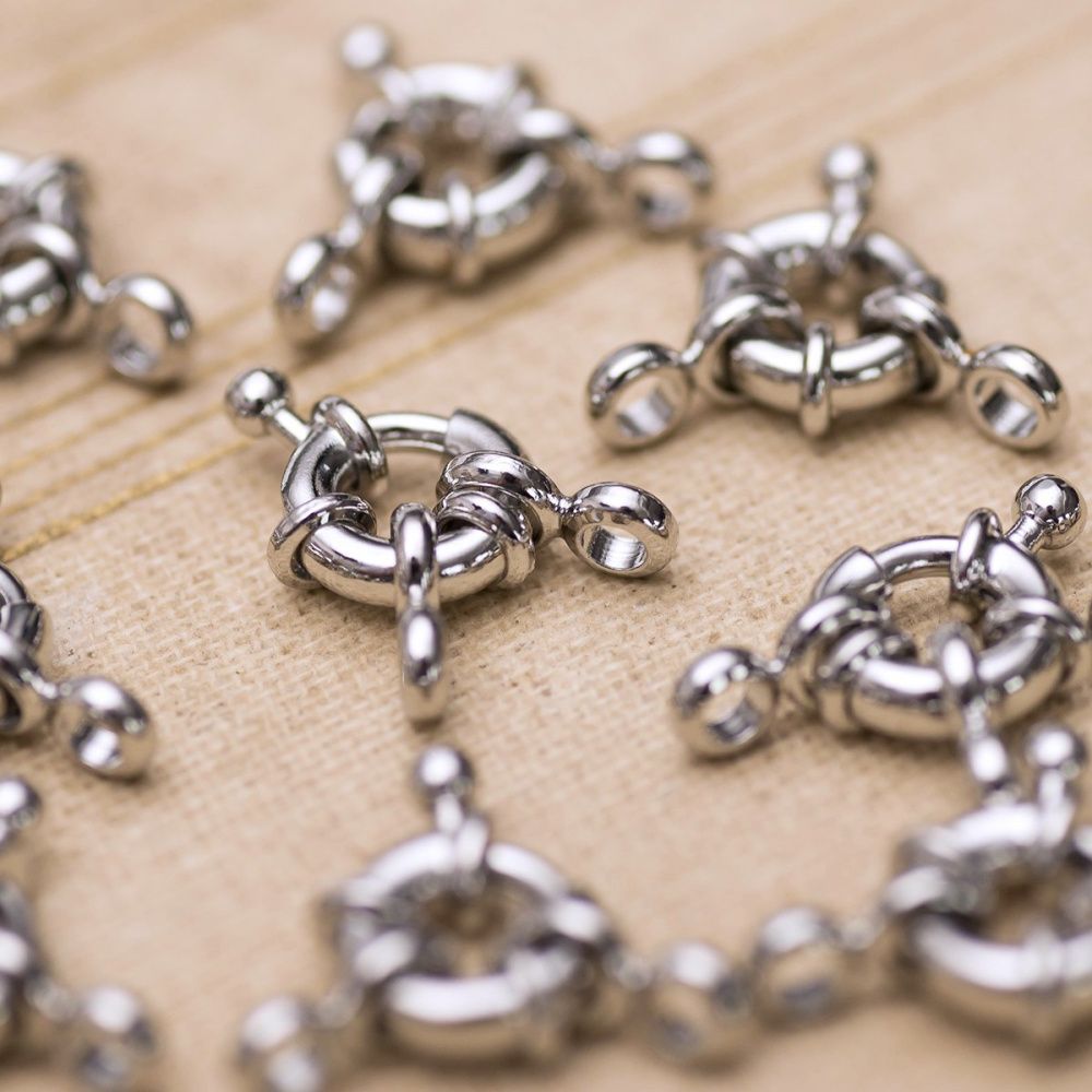 Замочки замочек-кольцо, цвета платина, 9х4 мм