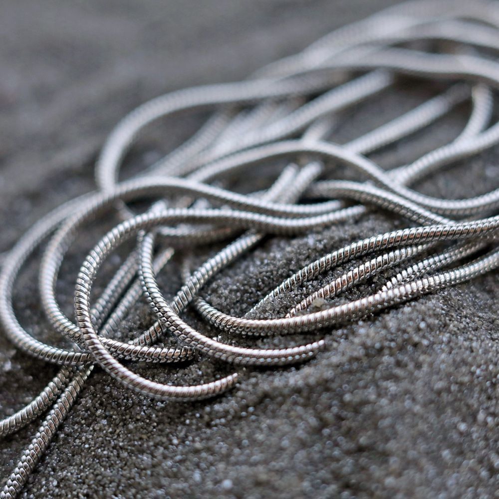 цепочка "снейк 304", цвет стальной, толщина 1.2 мм