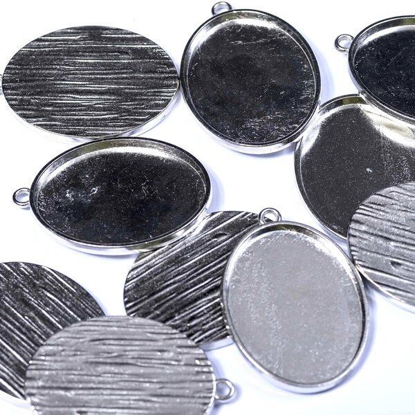 сеттинг овальный "торн", цвет античное серебро, 48x34x3 мм