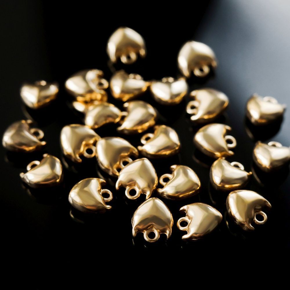 подвеска сталь "№13", позолота, 8x7x4 мм