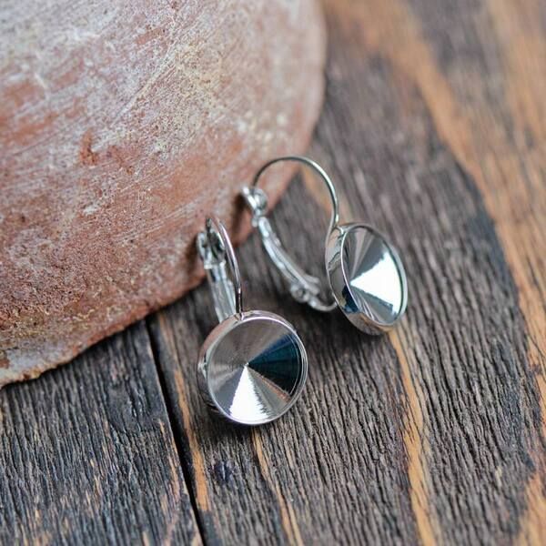 швензы "риволи", покрыты платиной, 22x14 мм