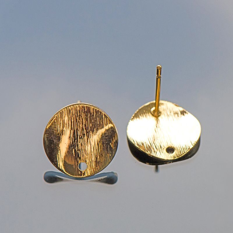 пуссеты "раунд-скратч", позолоченные, 12 мм