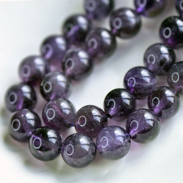 бусина аметист 10, цвет сиренево-фиолетовый, 10 мм (стренд 10 шт.)