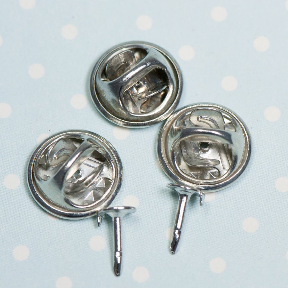 основа для броши "клик", цвет платина, 12 мм