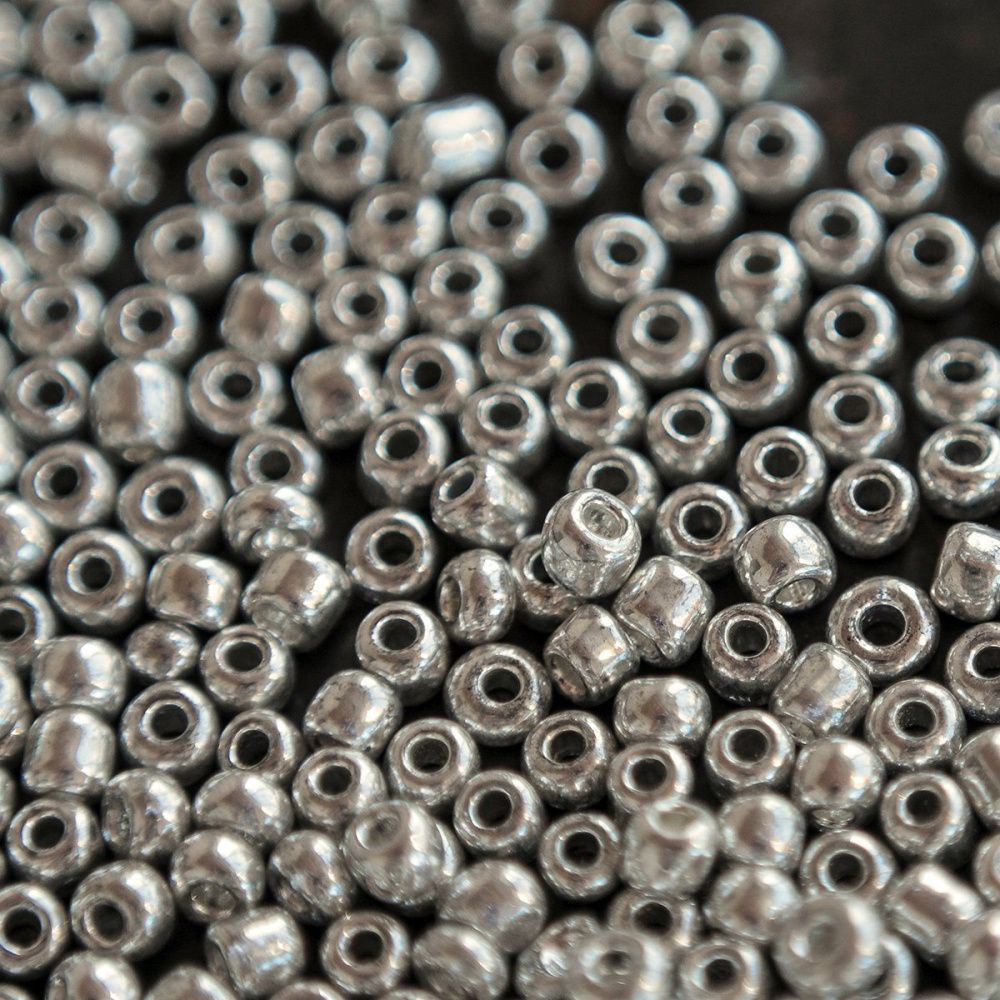 бисер "радуга", цвет металлик бензиновый, 12/0 (уп 7 г)