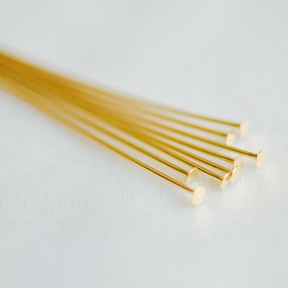 пины-гвоздики, позолота, 50x0.8 мм