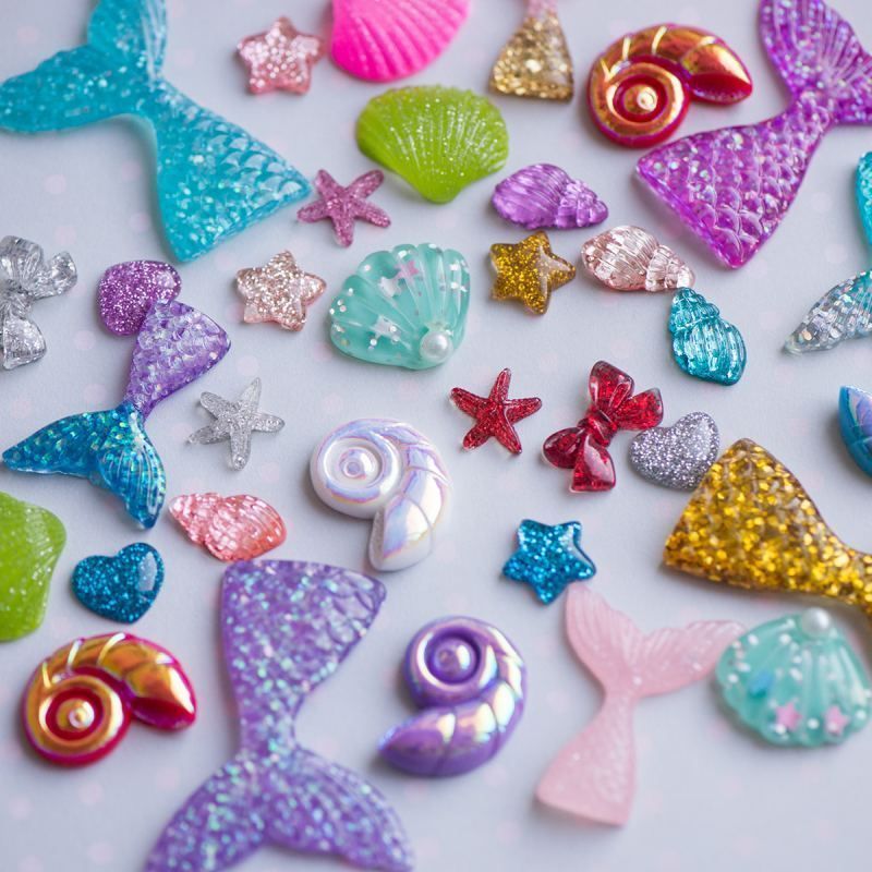 кабошон из смолы "гламур", цветовой и размерный микс