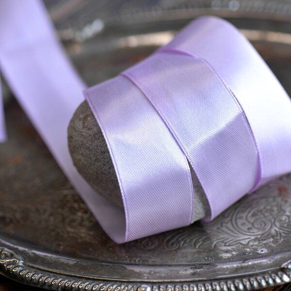 лента, атлас, цвет сиреневый, ширина 25 мм ленты