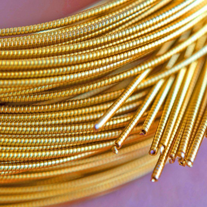 канитель жесткая, цвет насыщенное золото, 1 мм