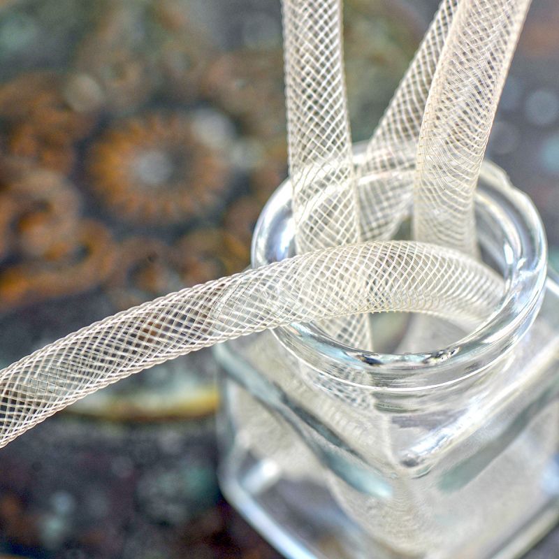 ювелирная сетка, пластик, цвет айвори, диаметр 8 мм