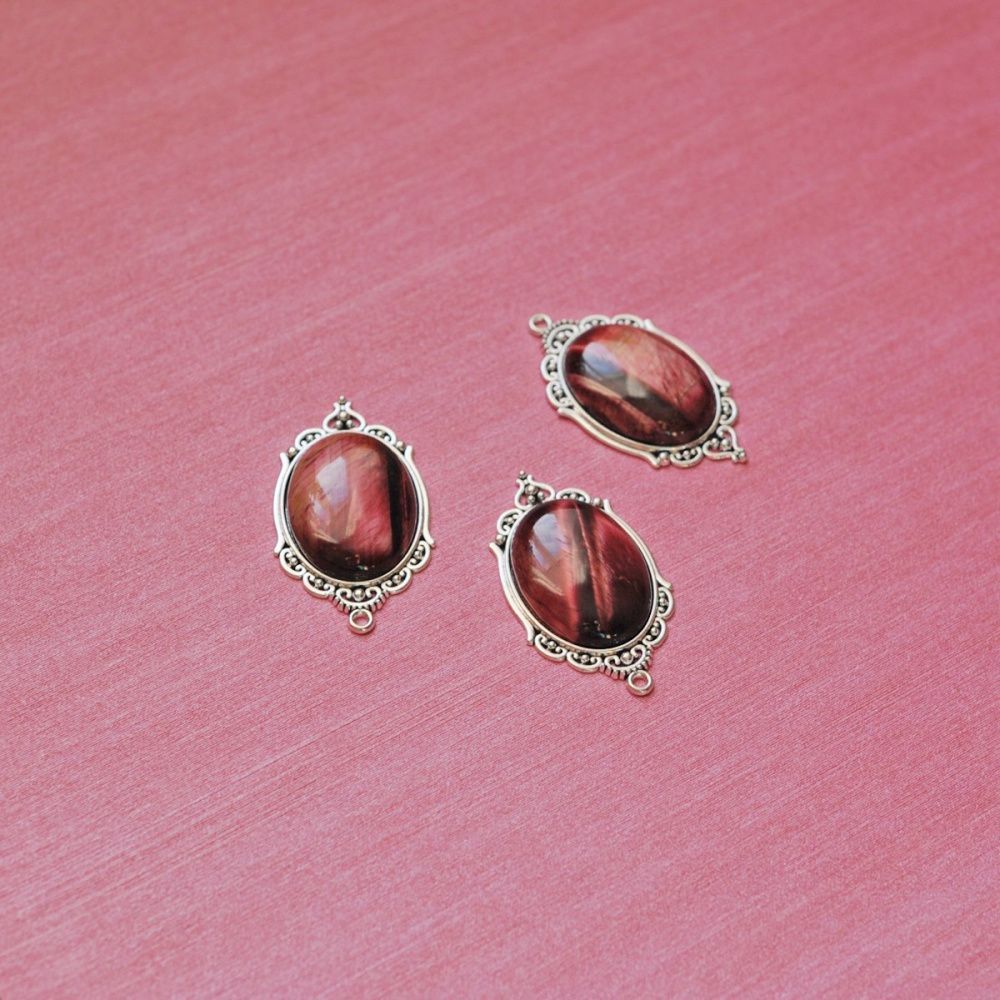 сеттинг овальный "альгамбра", античное серебро, 65x37x2.5 мм