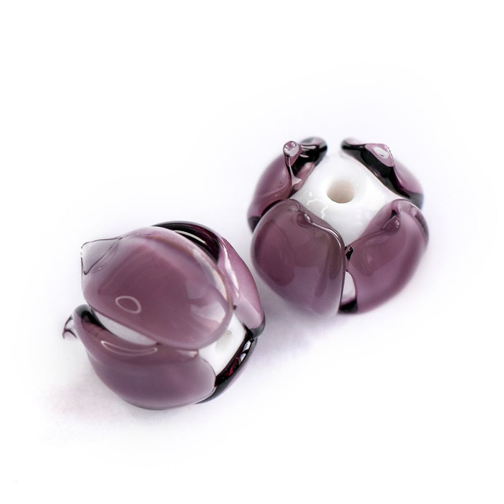 бусина, мурано "бутончик", сиреневый, 13х12 мм