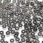 Разделитель для бусин "Цветочек", цвет черный, 4х1 мм (уп 5 г)