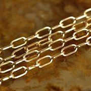 Цепочка "Скрепка", цвет светлое золото, звено 9.5x4.5x1 мм