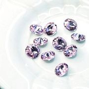 Кабошон стекло Риволи, цвет Lt.Pink, 12 мм