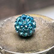 Бусина "Шамбала" 8, цвет бирюзовый, 8 мм