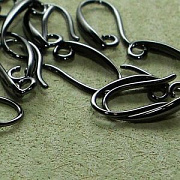 Швензы "Летиция", цвет черный, 15х8 мм